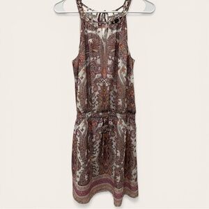 White House Black Market Paisley Print Halter Mini Dress